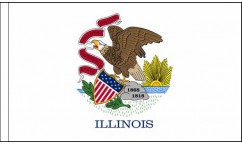 Illinois Table Flags